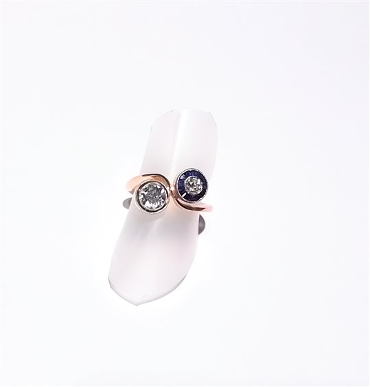 Anello Soprana Donna in Oro rosa Diamante 0.58 Ct ANR BR CONTRARIE' - ANR BR CONTRARIE'
